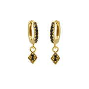 Karma 925 Sterling Silberen Hinge Hoops Goldfarbene Ohrknöpfe M2655HB