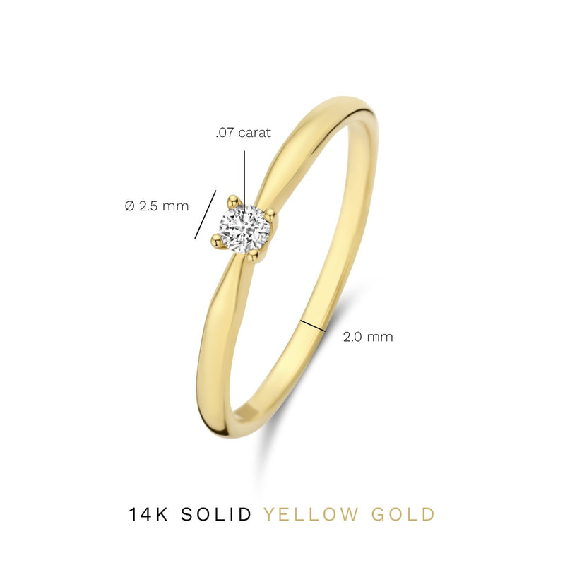 Isabel Bernard De la Paix Celesse 14 Karat | Gold Ring | Diamant 0.07 Karat | IBD330002-54-zoom-