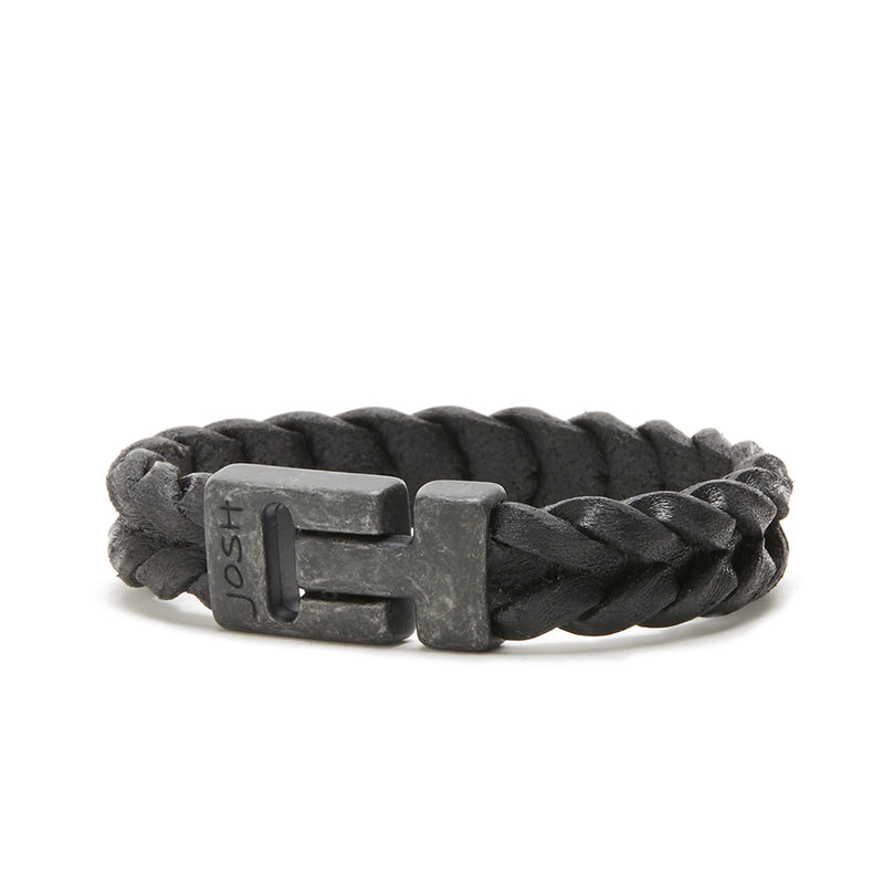 Josh Vintage herren Armband Schwarz 24941-BRA-VB/BLACK/L-zoom-