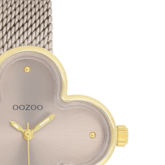 OOZOO Timepieces Gold and Taupe Clover Women's Watch C11528