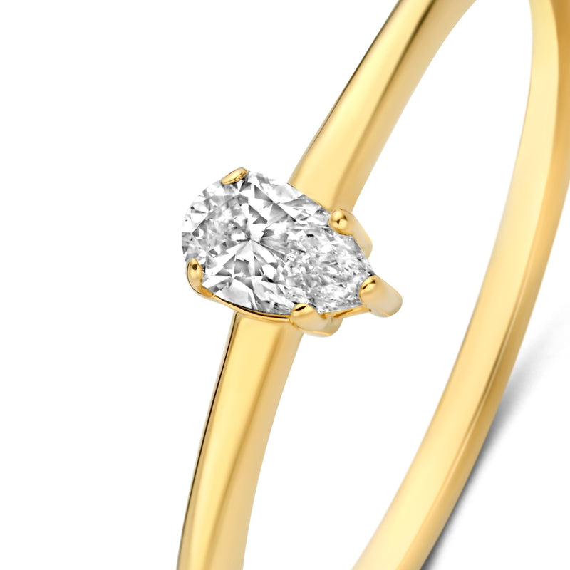 Isabel Bernard De la Paix Eloise 14 karat gold ring with diamond 0.15 carat IBD330044-52-zoom-