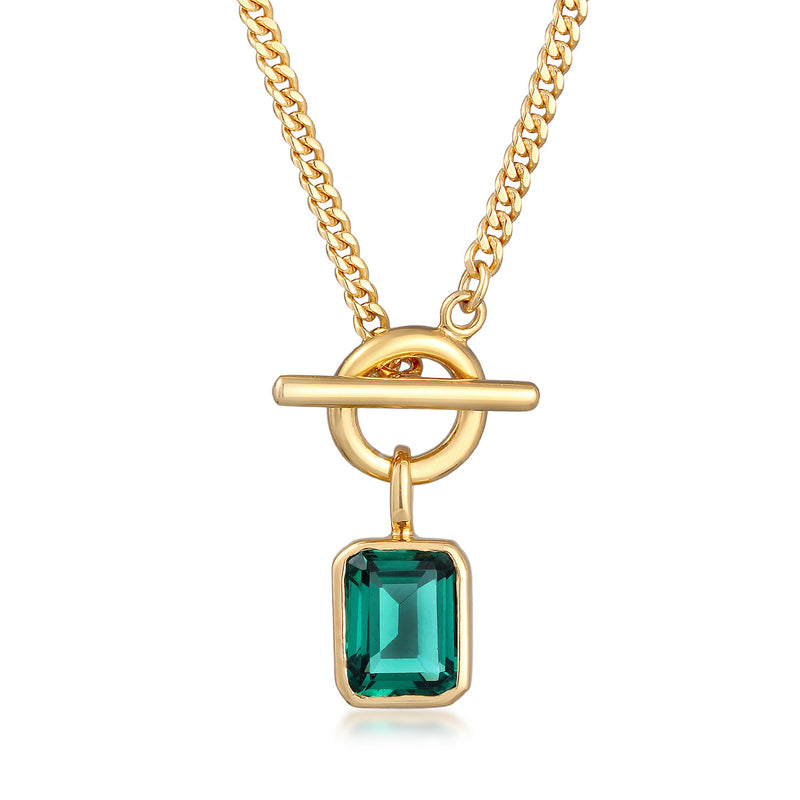 Elli 925 Sterling Silver Necklace Gold plated with Quartz 2004-BF-0007908-001-zoom-