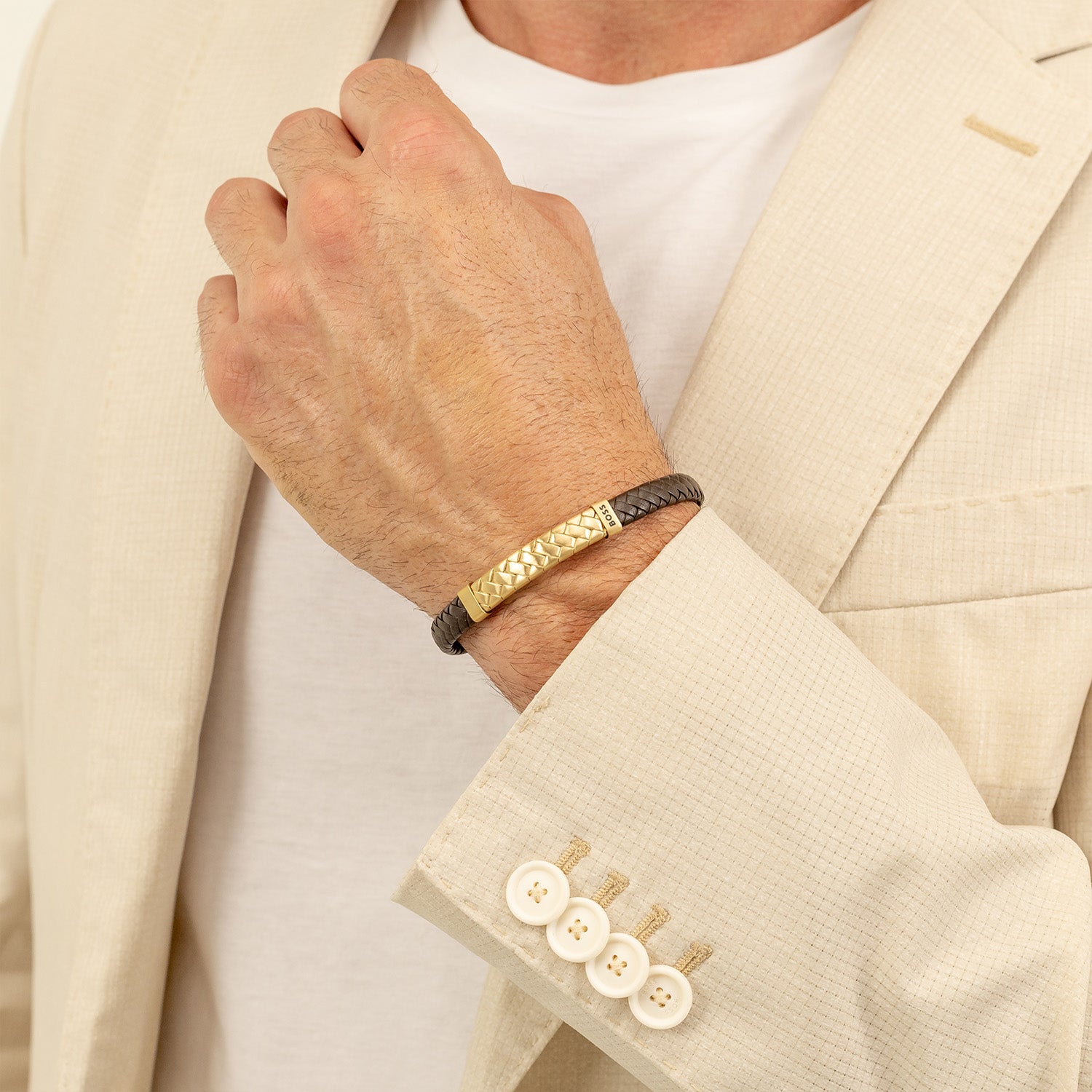 Hugo Boss Tailored Brown Coloured Bracelet HBJ1580675M