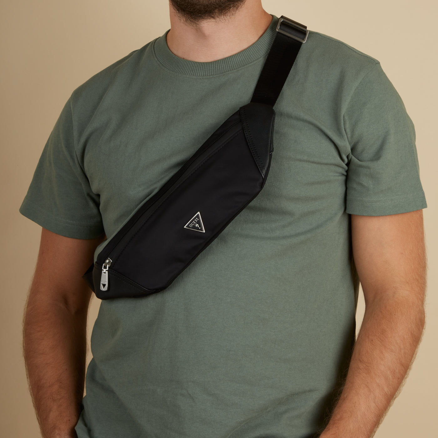 GUESS Certosa Black Waist Bag HMECRN-P3432-BLA