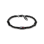 Tommy Hilfiger Edelstahl Schwarzes Herren Gliederarmband TJ2790676