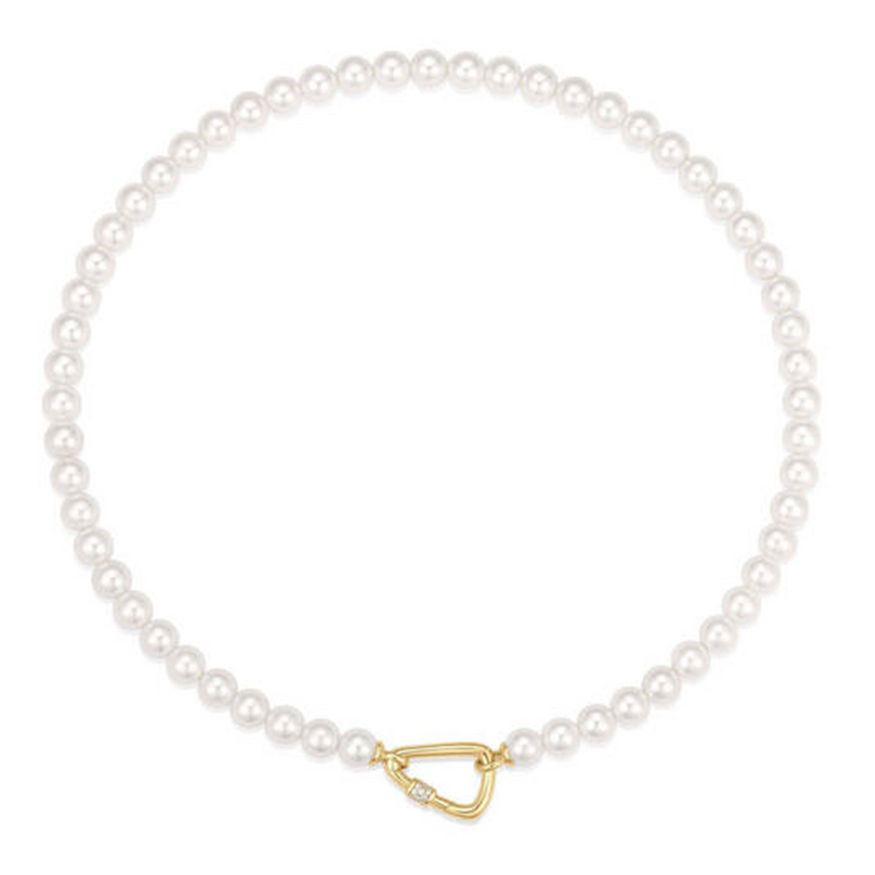 Ania Haie Reimaginer Gold Coloured Shell Pearl Necklace AH-N069-03G-zoom-