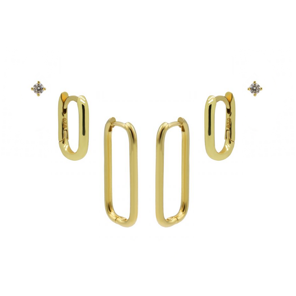 Karma 14 karat gold plated Earparty EPV06GP