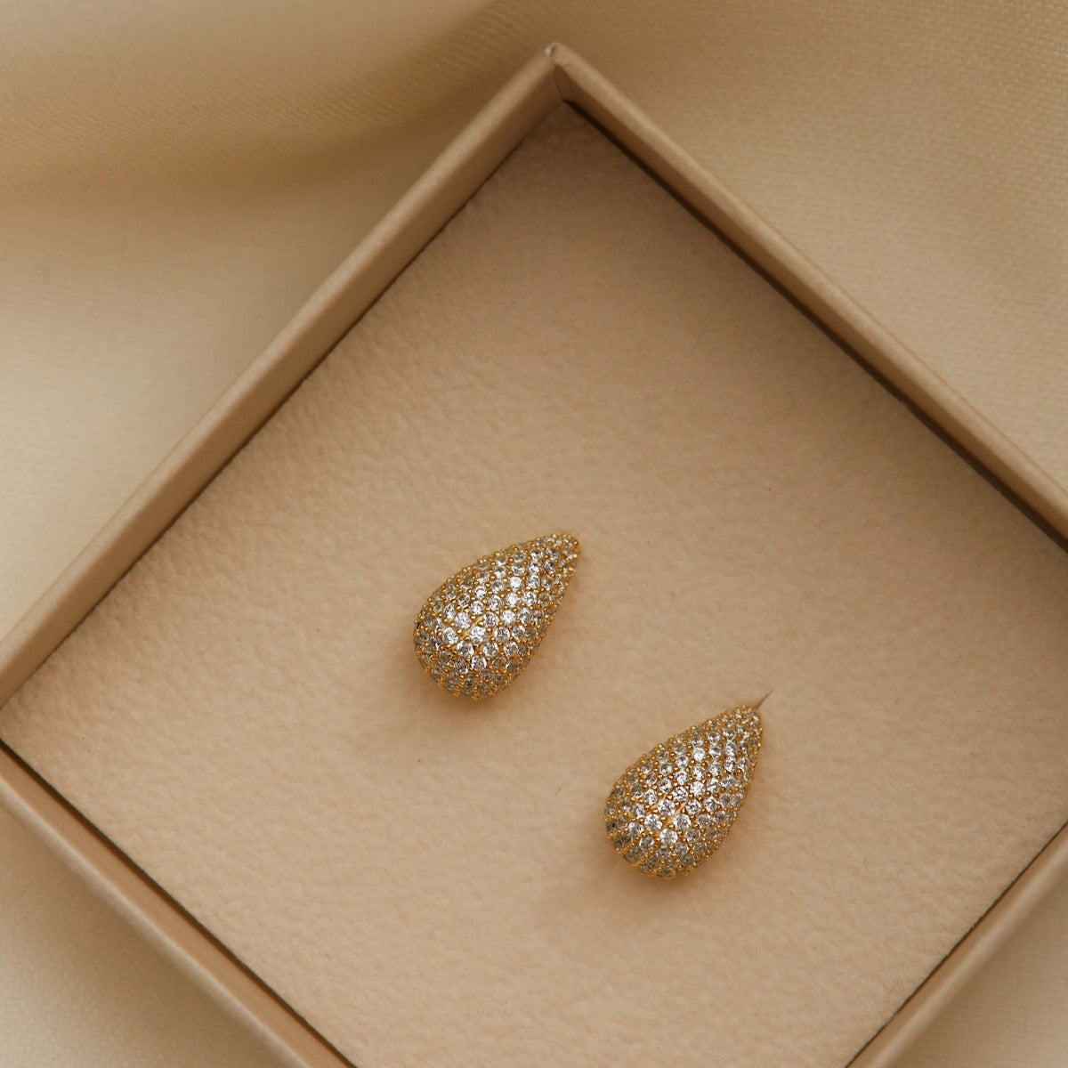 Karma 14 karat gold plated Ear Stud X162GP