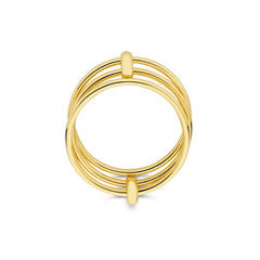 Isabel Bernard Cour d'Honneur Adora 14 karat golden 3-piece multiring IB330102-52