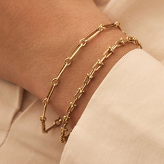Isabel Bernard Aidee Royale 14 Karat Gold Link Necklace IB320140