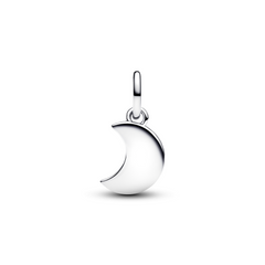 Pandora Moments 925 Sterling Silver Crescent Moon Double Dangle Charm 794272C01
