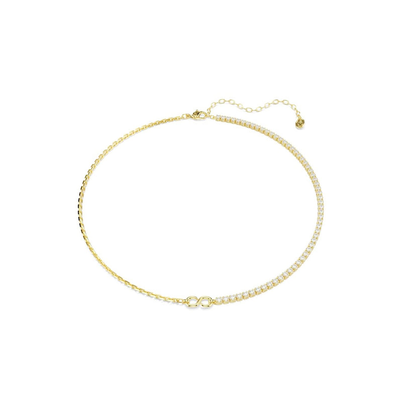 Swarovski Matrix Tennis Halskette in Goldoptik 5747717-zoom-