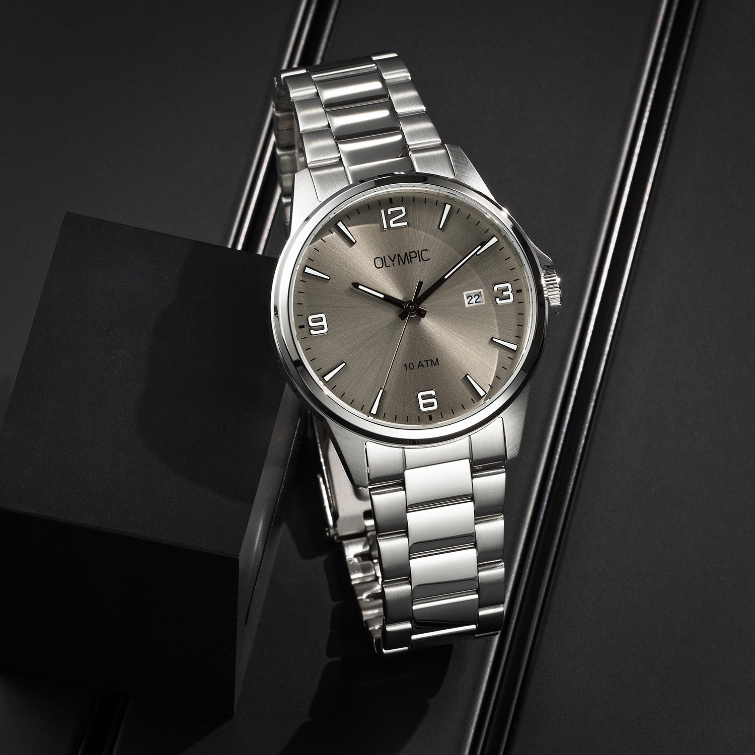 Olympic Glenn Grijs Heren Horloge 2002-OL26HSS319