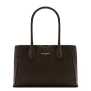 Isabel Bernard Honoré Cloe Midi Braune Kalbsleder Handtasche IB25082-031