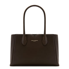 Isabel Bernard Honoré Cloe Midi brown calfskin leather handbag IB25082-031