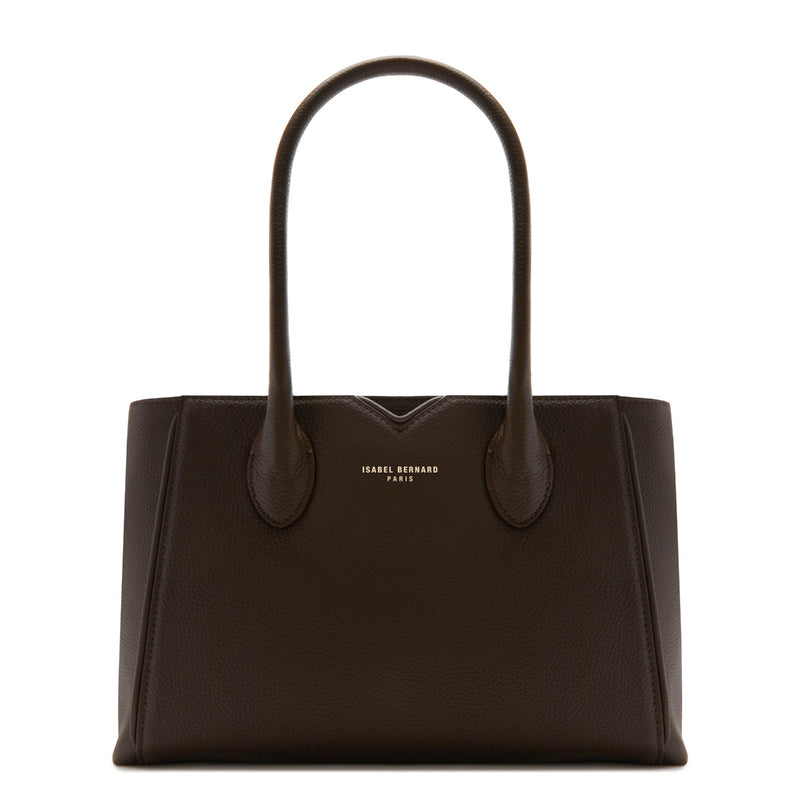 Isabel Bernard Honoré Cloe Midi Braune Kalbsleder Handtasche IB25082-031-zoom-