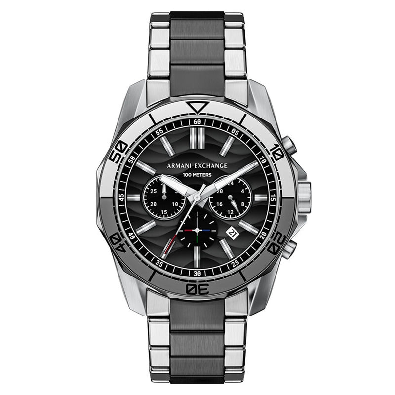 Armani Exchange Round Black Dial Watch AX1973-zoom-