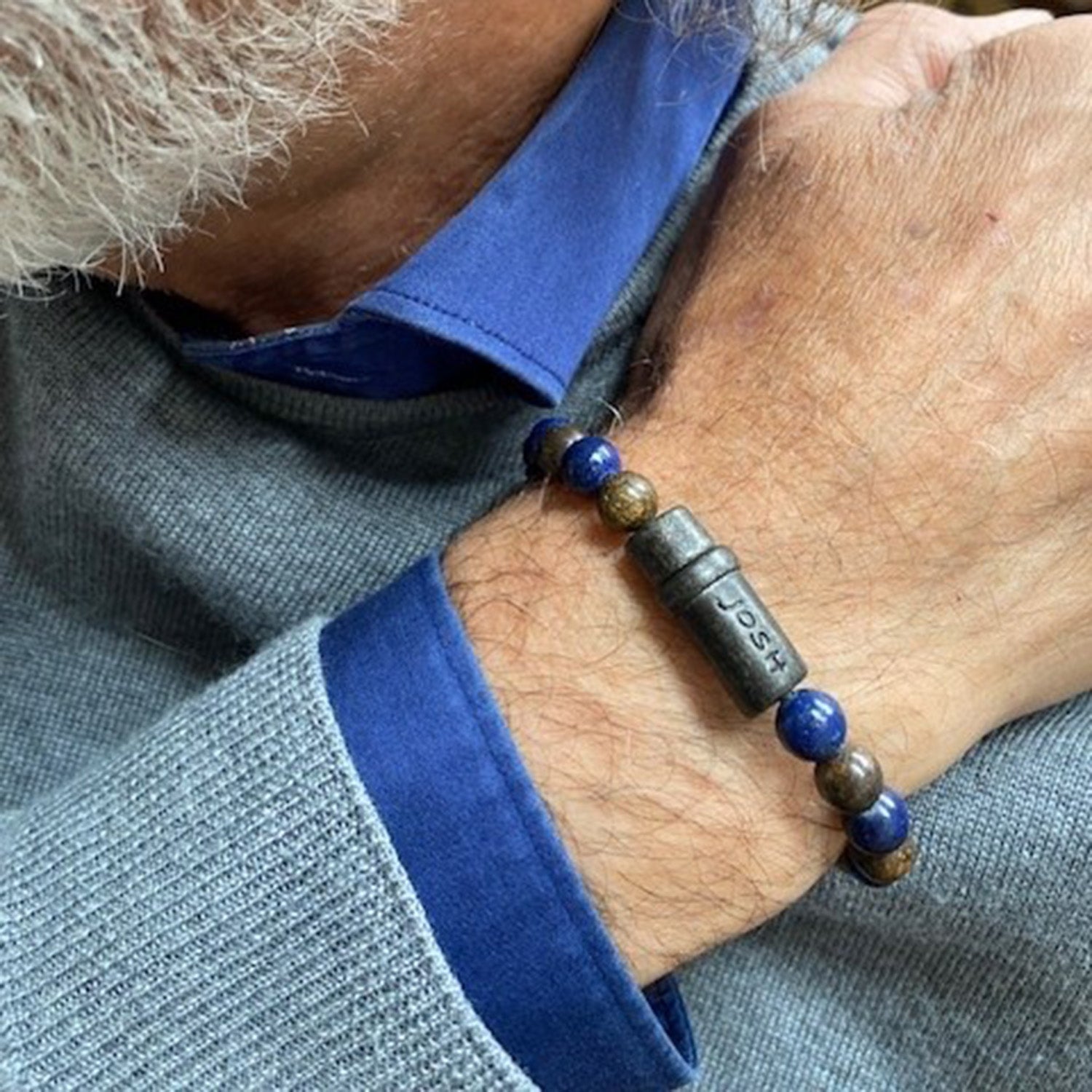 Josh Natural stone Bracelet 09285-BRA-VB/LAPISBR/L-1