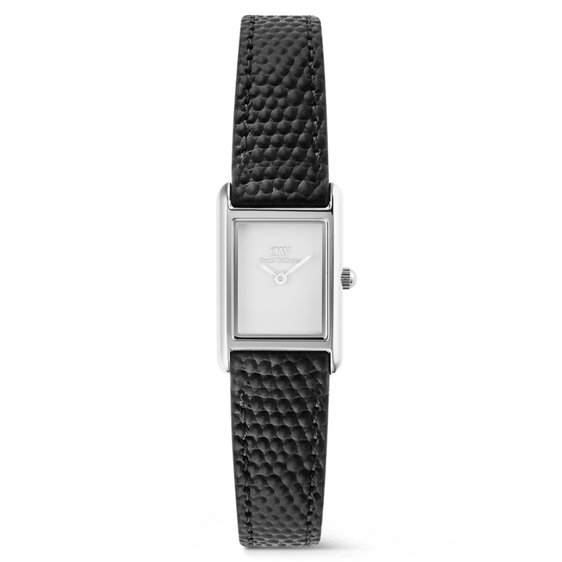 Daniel Wellington Bound Mini Black Lizard Silber Damen Uhr DW00100901-zoom-