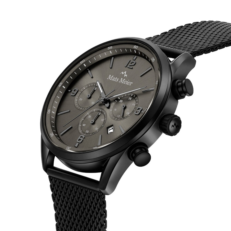 Mats Meier Grand Cornier Chronograph Men's Watch Matte Black Colored MM00137-zoom-