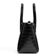 Isabel Bernard Honoré Cloe Mini Croco Black Calfskin Leather Handbag IB21124-201