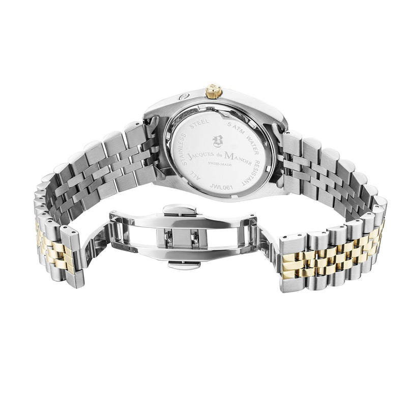 Jacques du Manoir Inspiration Multifunction Silber- und Goldfarbene Edelstahl Unisex-Armbanduhr JWN06102-zoom-