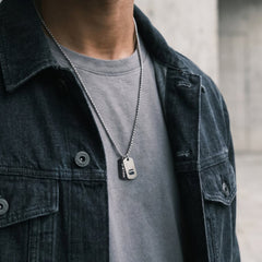 G-Star M-Tag Silver-Tone Necklace GSJ.101.02