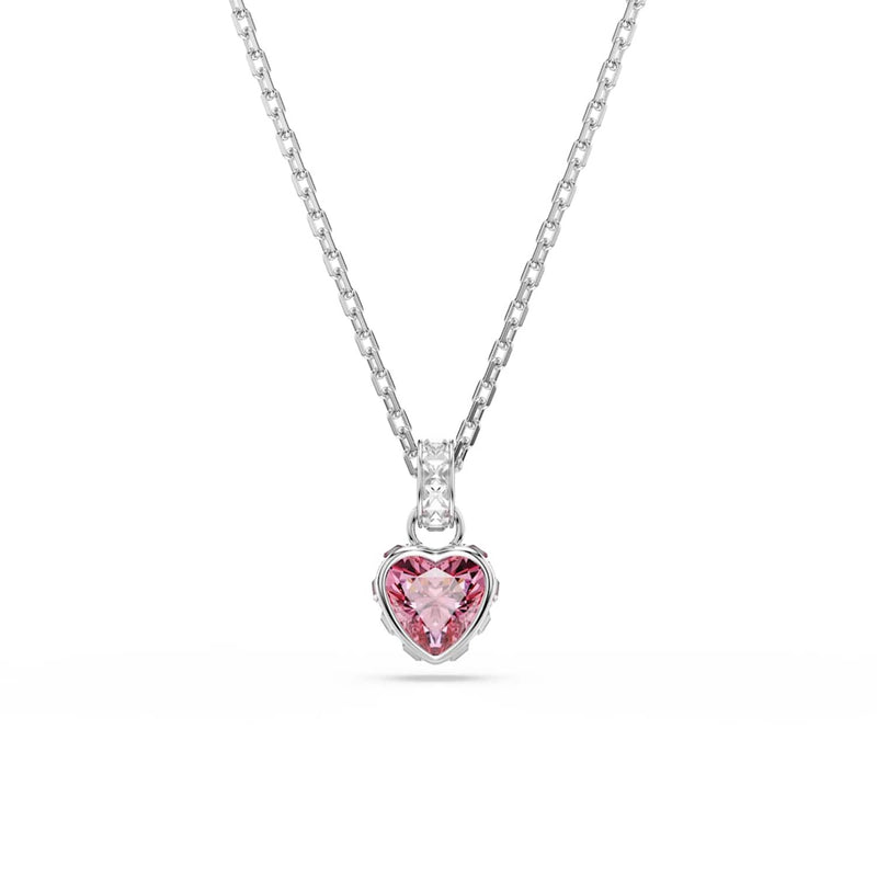 Swarovski Chroma Halskette in Silberoptik mit rosa Akzenten 5757789-zoom-