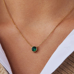 Violet Hamden Venus 925 Sterling Silver Gold-coloured Necklace with Birthstone VH340010-MAR