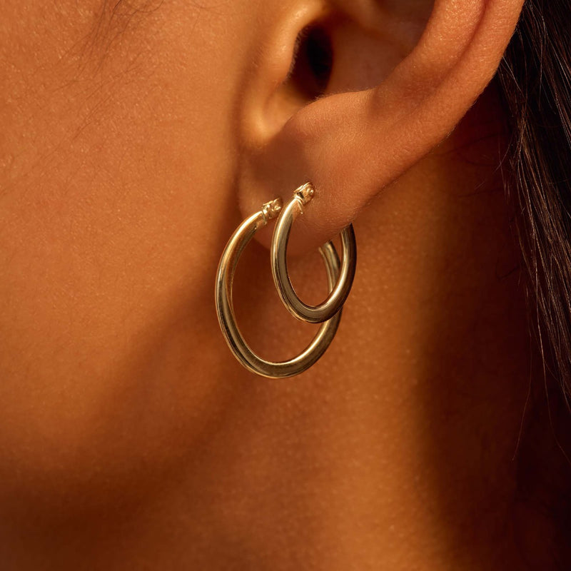 Beloro Jewels La Rinascente Gabriela 9 Karat Gold Kreolen BO360073-zoom-