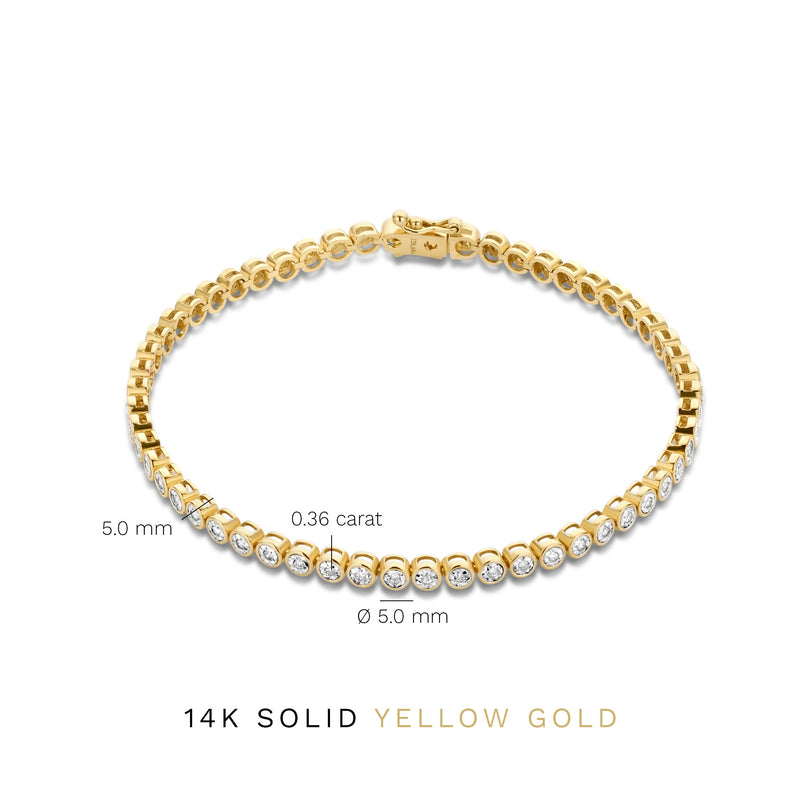 Isabel Bernard De la Paix Alfie 14 Karat | Gold Tennis Armband | Diamant 0.36 Karat | IBD320007-zoom-