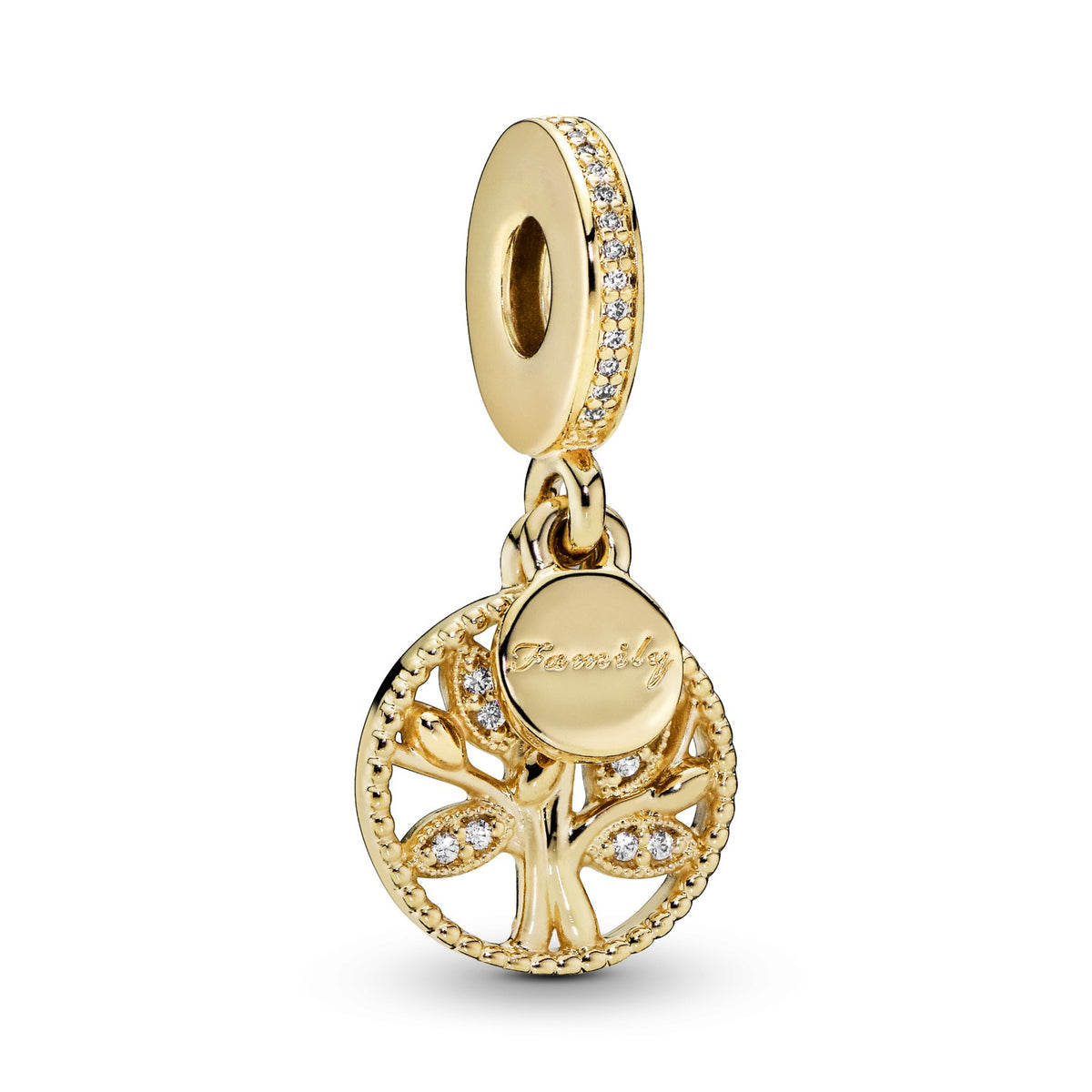 Pandora People Gold Plated Family Tree Charm 768661C01