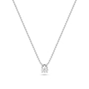 Sif Jakobs 925 Sterling Silver Ovale Necklace SJ-N2744-CZ