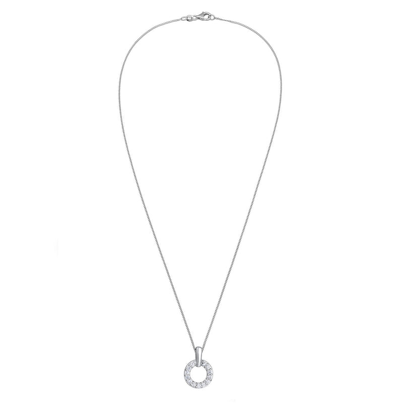 Elli 925 Sterling Silver Necklace with Diamond (0.052 ct) 2004-BF-0008243-001-zoom-