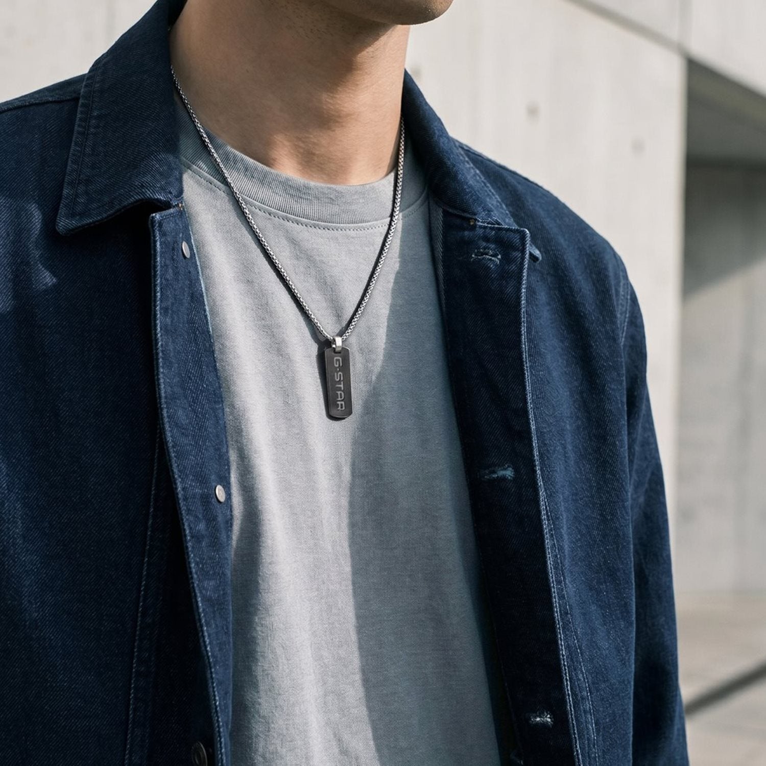 G-STAR Incisio Silver-Tone Necklace GSJ.106.01