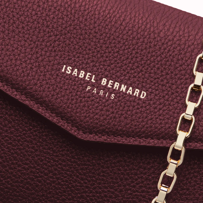 Isabel Bernard Honoré Lina Bordeauxrote Clutch Mit Abnehmbarer Schulterkette IB21135-052-zoom-