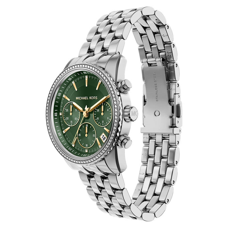 Michael Kors Bryant Round Green Dial Watch MK7583-zoom-