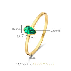 Isabel Bernard Baguette Olivia 14 Karaat Gouden Ring IB330086-48