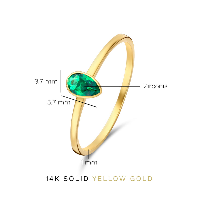 Isabel Bernard Baguette Olivia 14 Karat | Gold Ring IB330086-48-zoom-