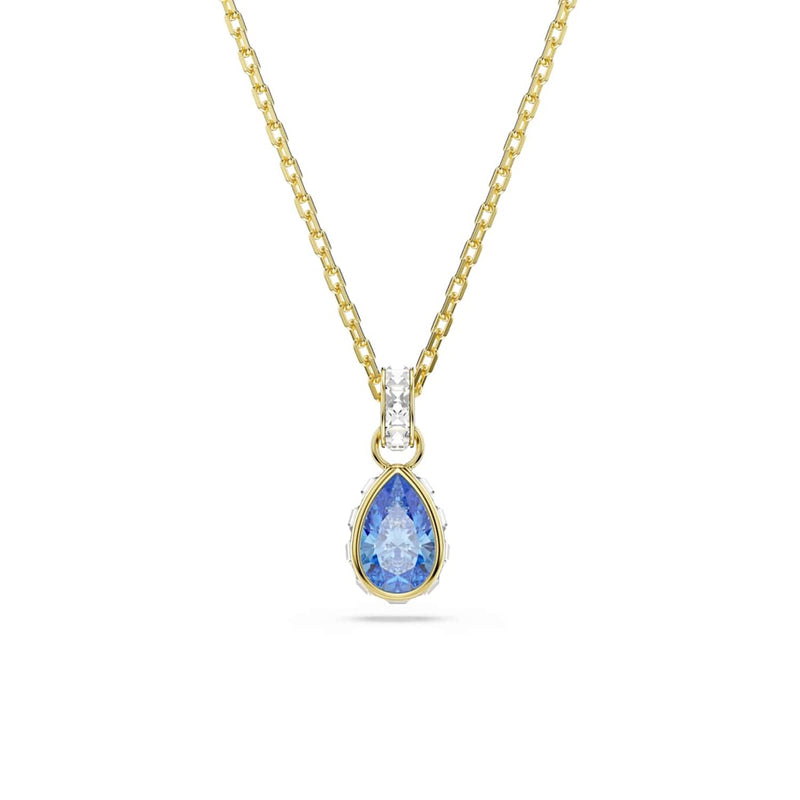 Swarovski Chroma Halskette in Goldoptik mit blauem Kristallanhänger 5757786-zoom-