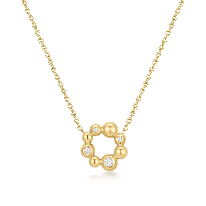 Ania Haie Melodic Poet Gold Asym. Beaded Circle Necklace S AH-N066-03G-zoom-