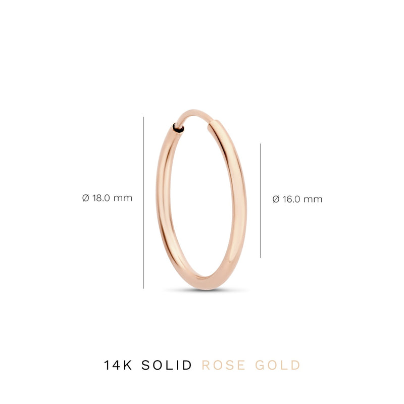 Isabel Bernard La Concorde Cerise 14 Karat | Roségold Reif-Ohrringe IB360162-zoom-