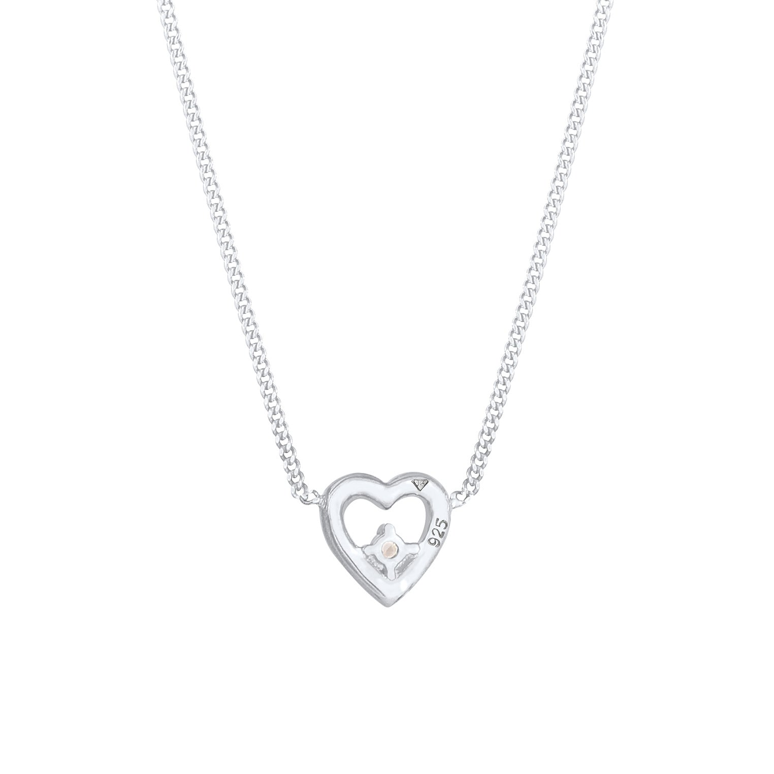 Elli 925 Sterling Silver Necklace with Diamond (0.03 ct) 2004-BF-0007592-001