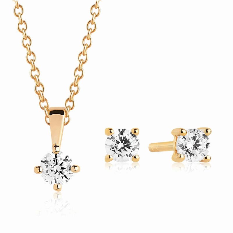 Sif Jakobs damen Geschenkset 585 Vergoldung SJ-P4MRDE3MRD-YG-CZ-zoom-