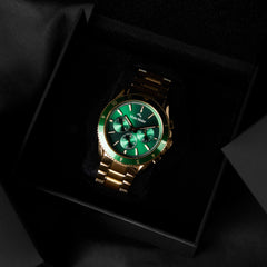 Mats Meier Ponte dei Salti Chronograph Men'sWatch Gold-coloured and Green MM00512