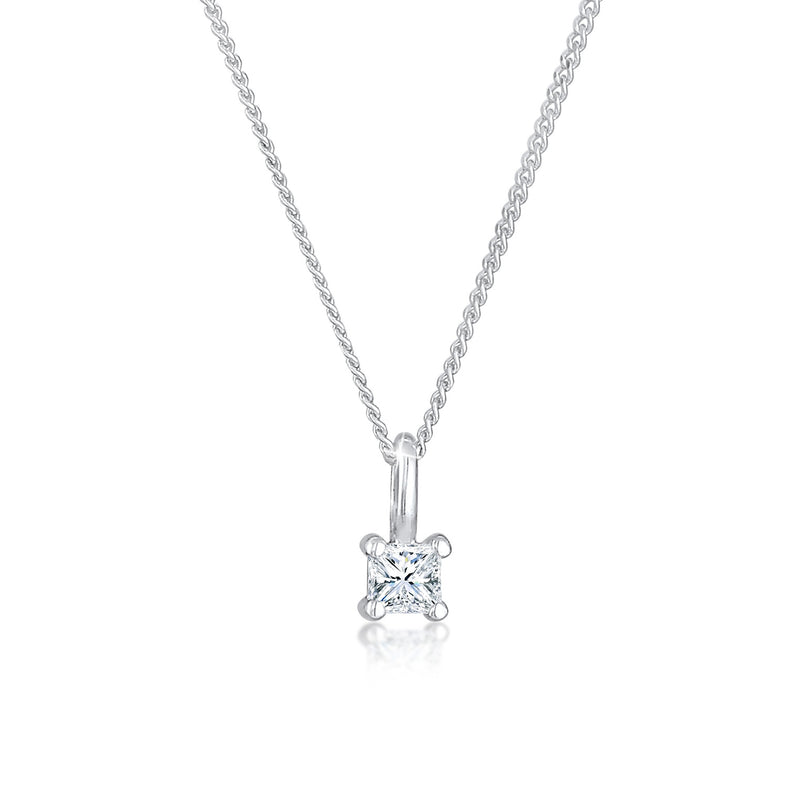 Elli 925 Sterling Silver Solitaire Necklace with Diamond (0.1 ct) 2004-BF-0007590-001-zoom-