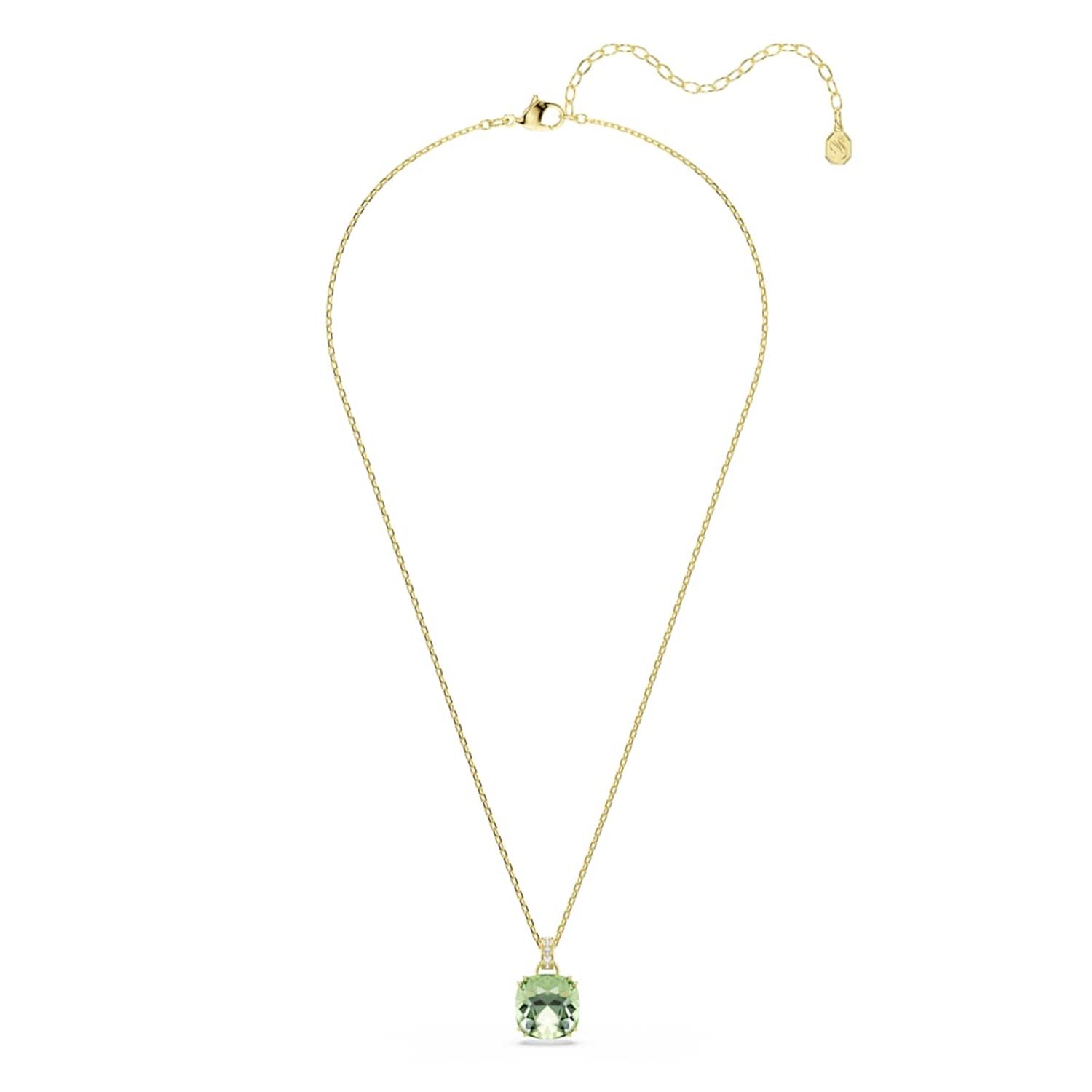 Swarovski Millenia Gold-Tone Necklace with Green Pendant 5764821