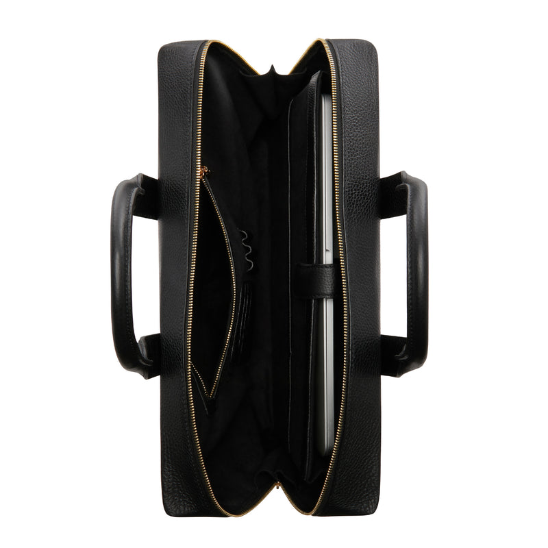 Isabel Bernard Honoré Anique Handtasche aus schwarzem Kalbsleder IB25071-zoom-