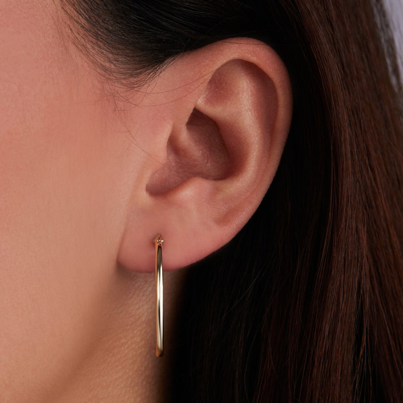 Beloro Jewels La Rinascente Ornella 9 karat gold hoop earrings BO360101-zoom-