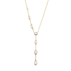 Elli 925 Sterling Silver Y Chain Pearl Necklace Gold plated 2004-BF-0008264-001